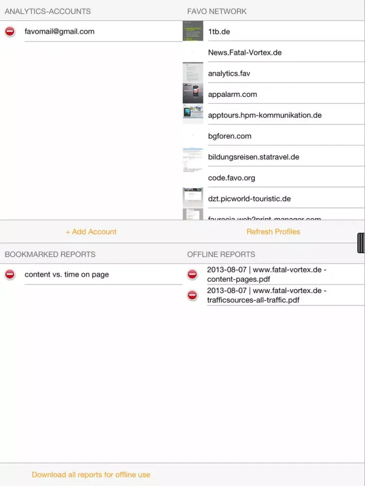 Analytics for iPad - Google Analytics made easy iPad  スクリーンショット