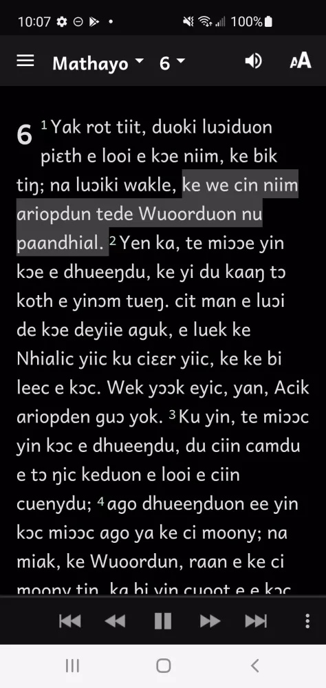 Dinka, Padang Bible Screenshots