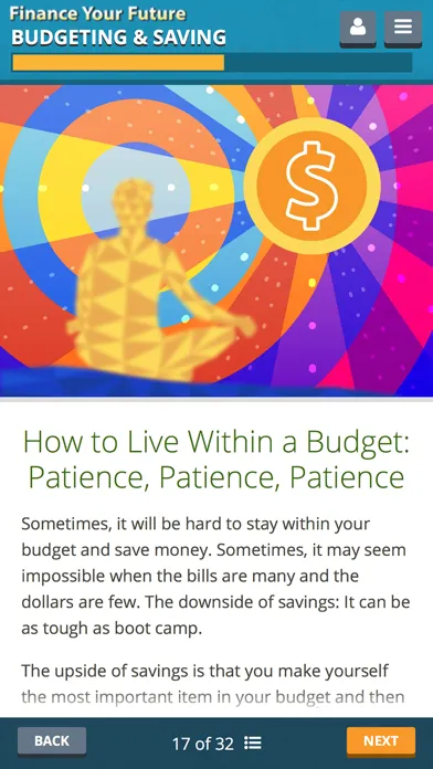 Capturas de tela do Finance Your Future