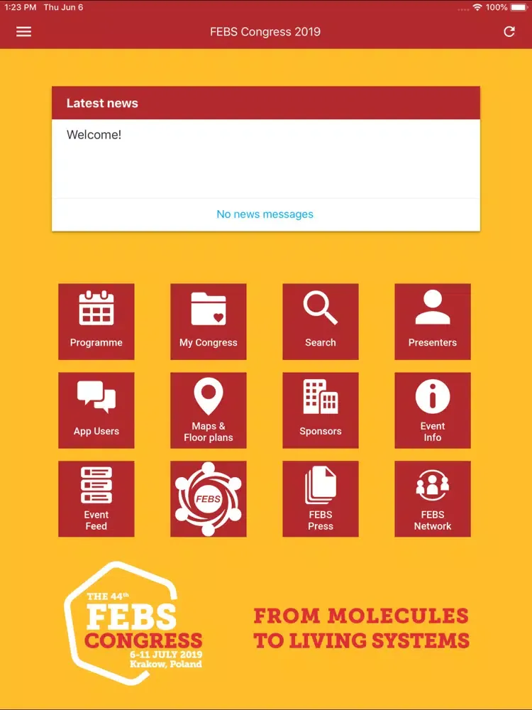 FEBS Congress 2019 iPad 应用截图
