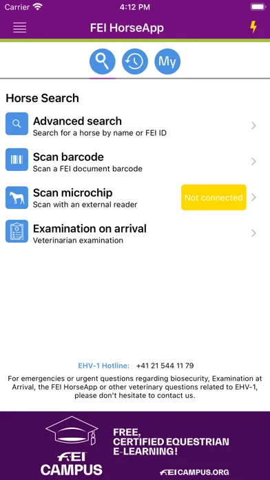FEI HorseApp Screenshots
