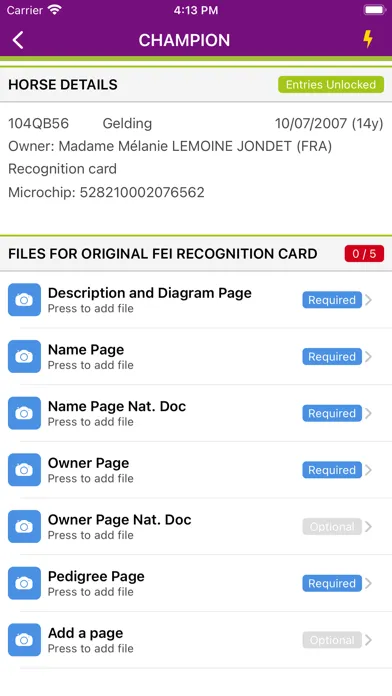 FEI HorseApp Screenshots