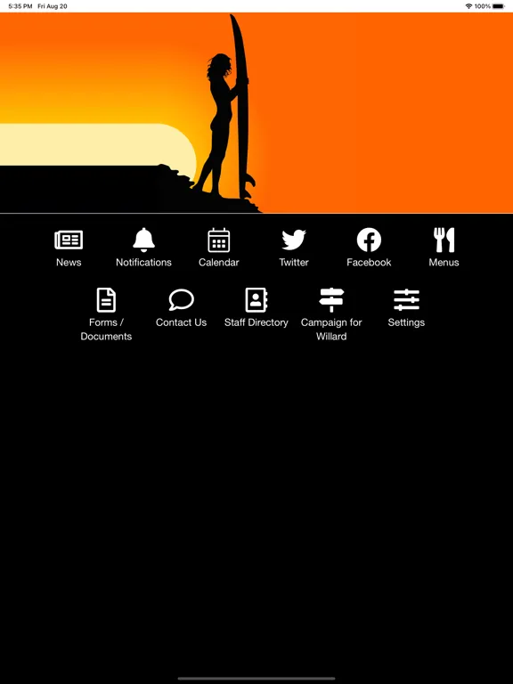 Tangkapan skrin Midwest Surfboard Company iPad 