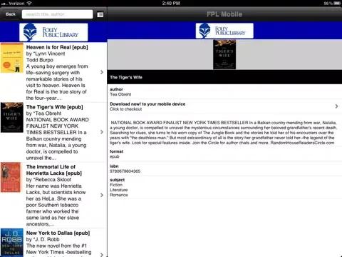 Foley Public Library Mobile iPad 应用截图