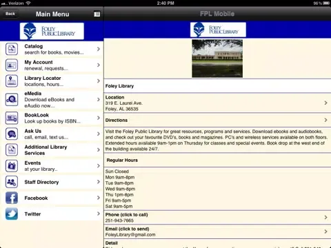 Foley Public Library Mobile iPad 应用截图
