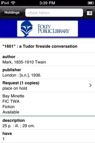 Foley Public Library Mobile应用截图