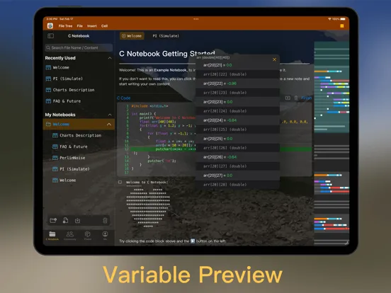 C Notebook iPad  Screenshots