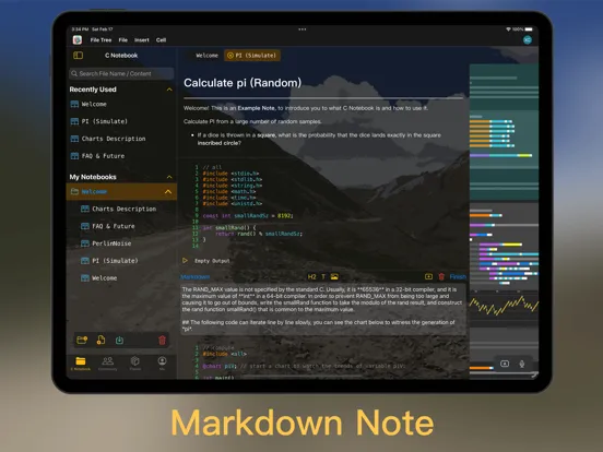 C Notebook iPad  Screenshots