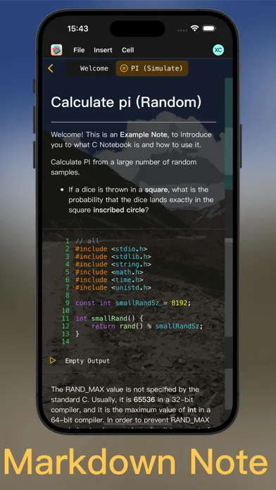 C Notebook Screenshots