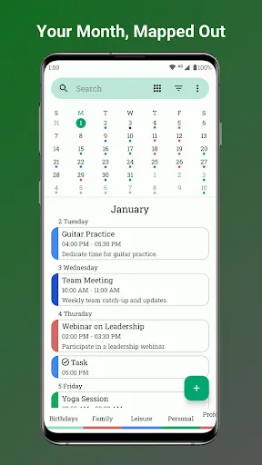 ภาพหน้าจอของ Fossify Calendar