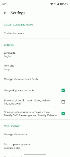 Captures d'écran de Fossify Contacts