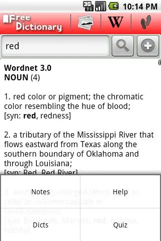 Screenshot di Free Dictionary Org