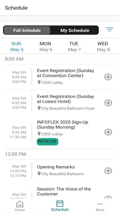 Tangkapan layar FTA Event App