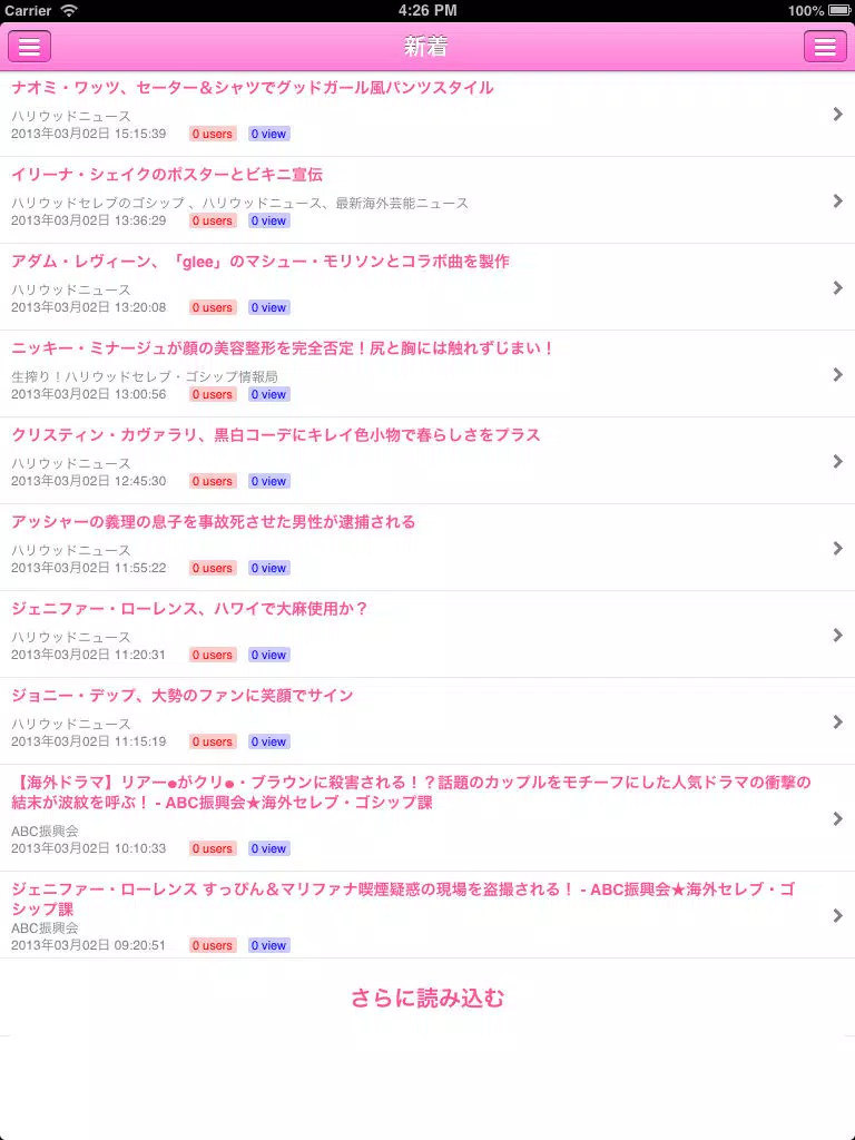hollywood gossip master iPad  Screenshots