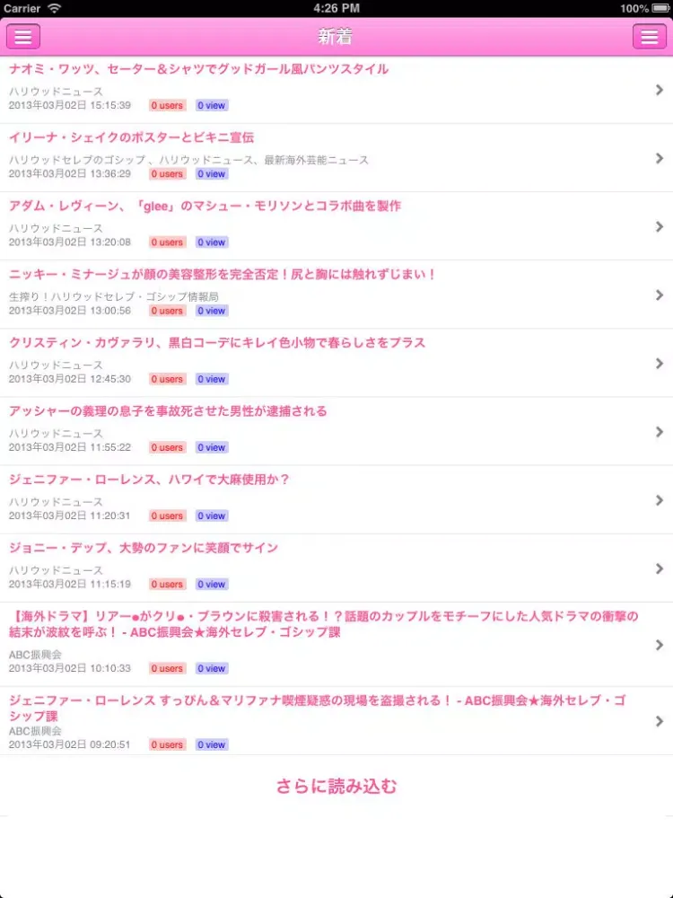 hollywood gossip master iPad  Screenshots