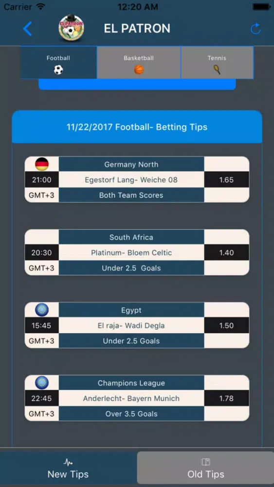 El Patron Betting Tips سکرین شاٹس