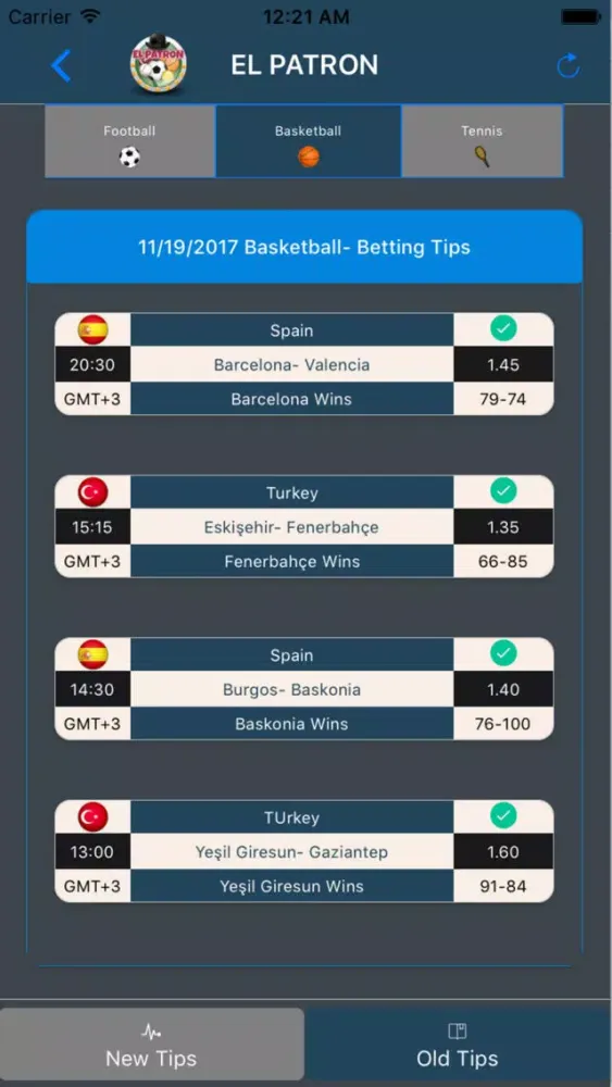 El Patron Betting Tips سکرین شاٹس