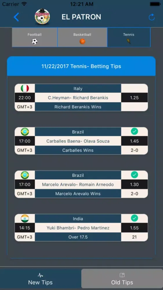 El Patron Betting Tips سکرین شاٹس