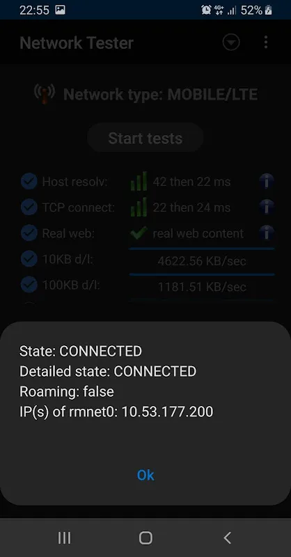 Zrzuty ekranu Network Tester