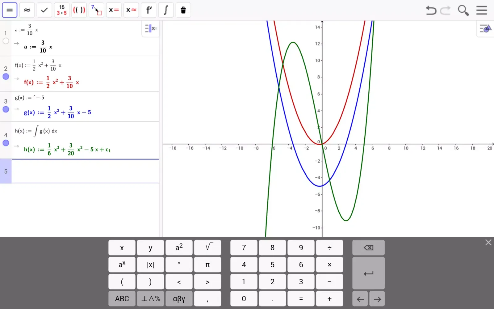 Capturas de pantalla de GeoGebra Classic