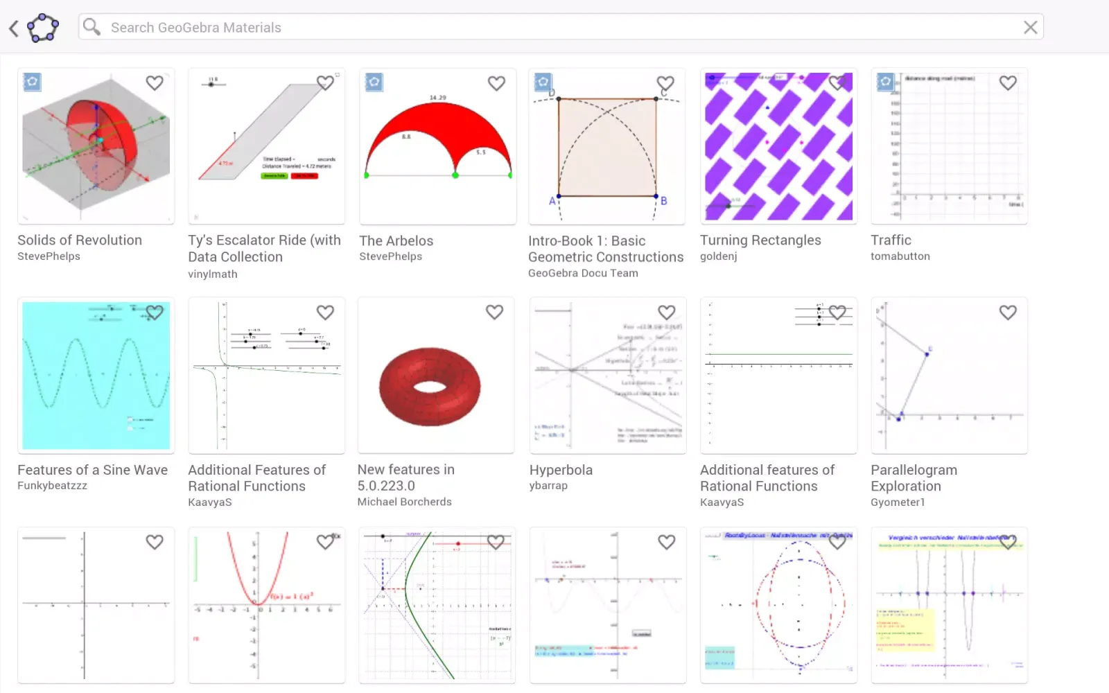 Capturas de pantalla de GeoGebra Classic