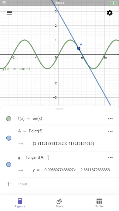 Capturas de pantalla de GeoGebra Calculator Suite