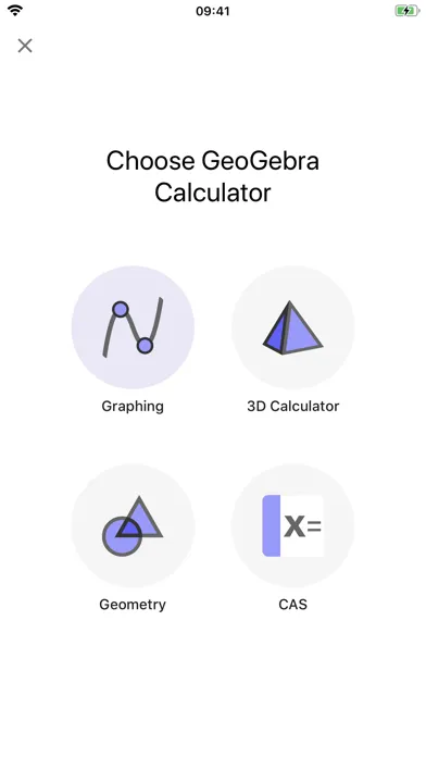 Capturas de pantalla de GeoGebra Calculator Suite