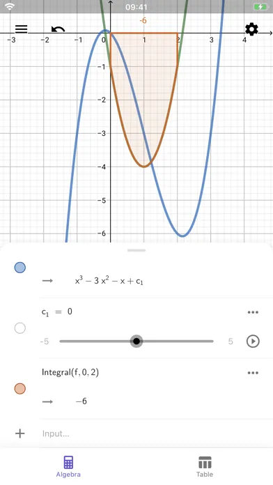 Capturas de pantalla de GeoGebra Calculator Suite