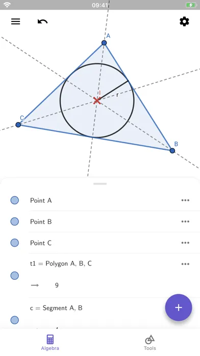 Capturas de pantalla de GeoGebra Calculator Suite