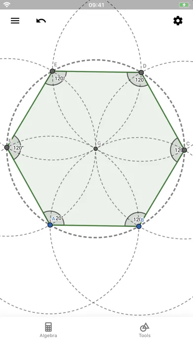 Capturas de pantalla de GeoGebra Calculator Suite