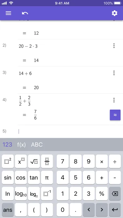 GeoGebra Scientific Calculator Screenshots