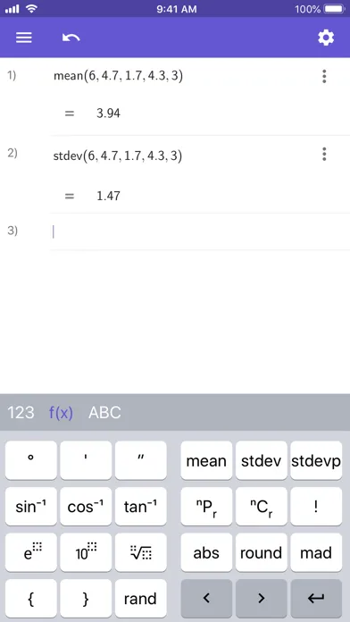 GeoGebra Scientific Calculator Screenshots