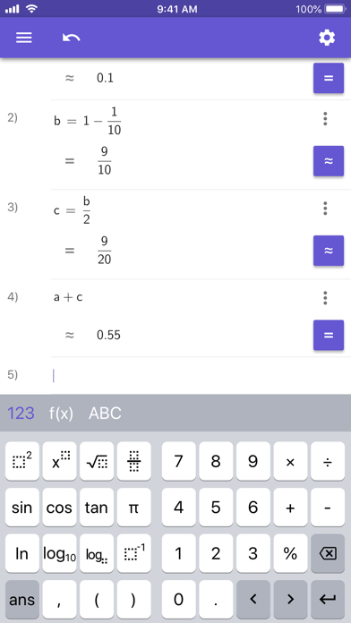 GeoGebra Scientific Calculator स्क्रीनशॉट
