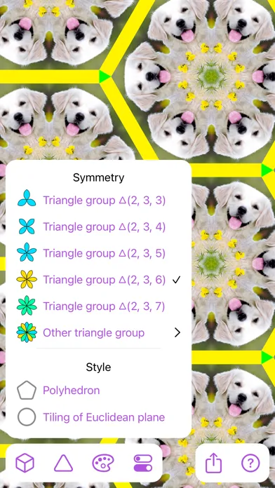 Capturas de tela do KaleidoTile