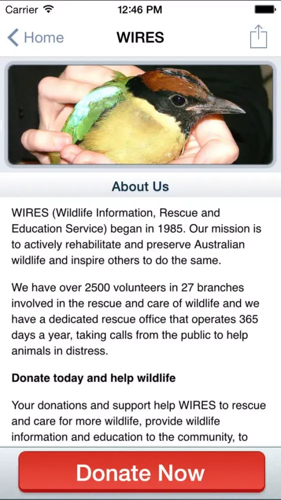 صور WIRES Wildlife Rescue App