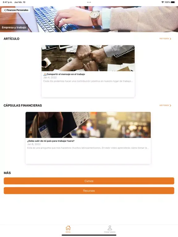 Cultura financiera iPad 应用截图