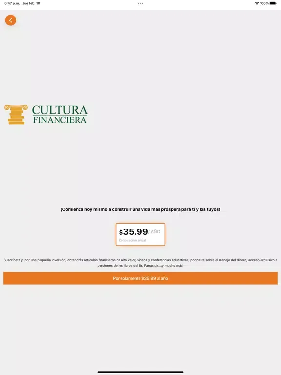 Cultura financiera iPad 应用截图