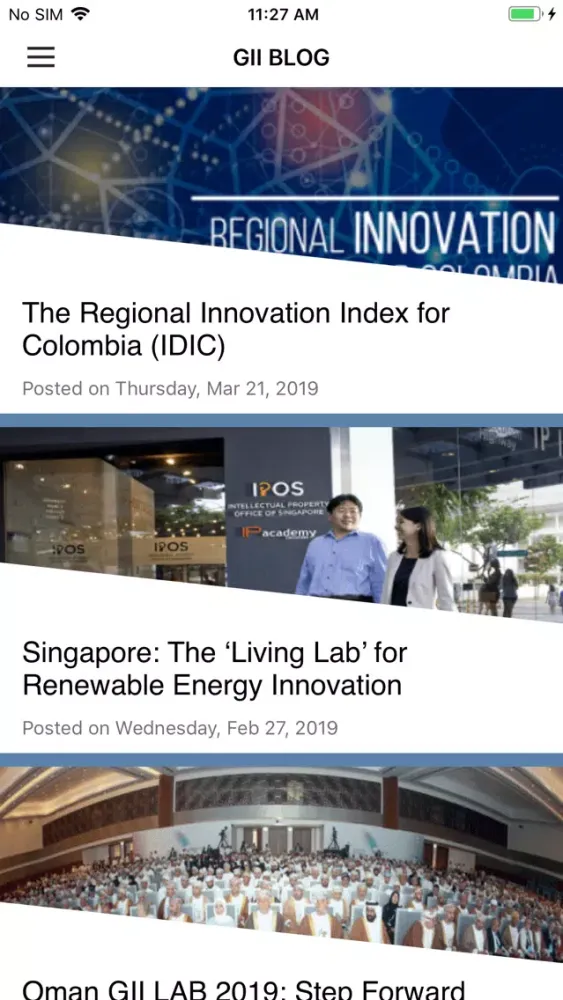 Capturas de pantalla de Global Innovation Index