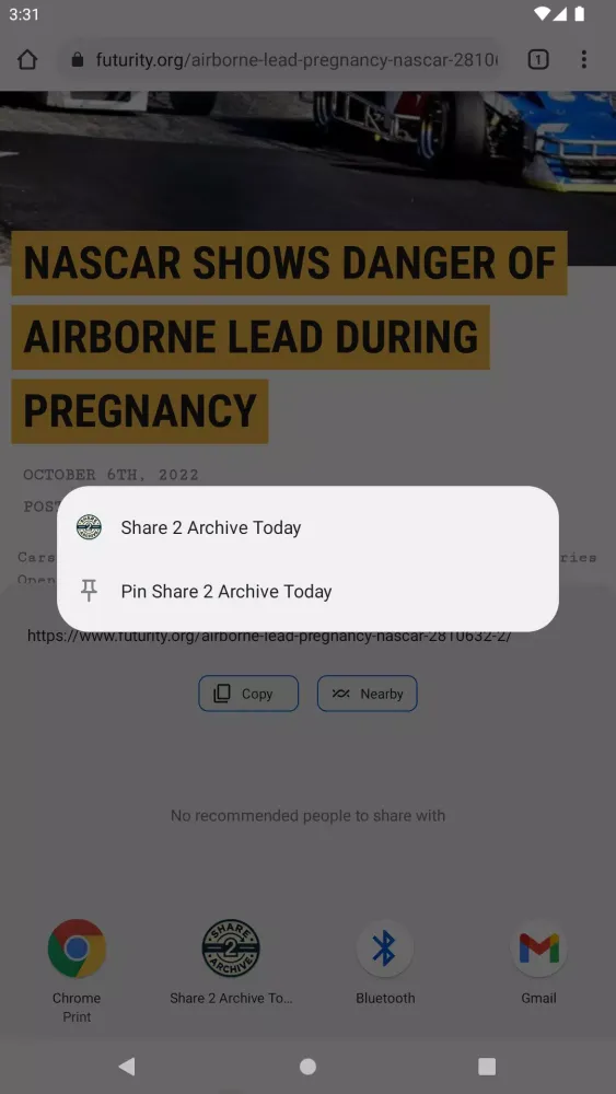 Share 2 Archive Today スクリーンショット