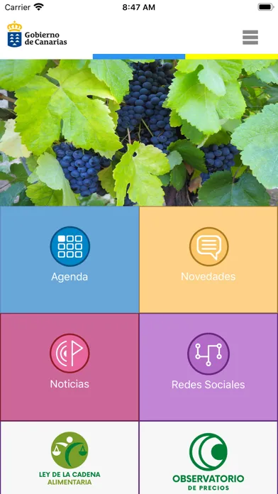 Capturas de tela do App AgriGobCan