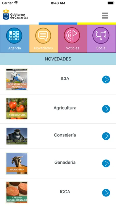 Capturas de tela do App AgriGobCan