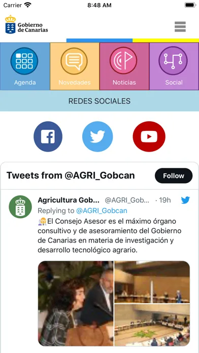 Capturas de tela do App AgriGobCan