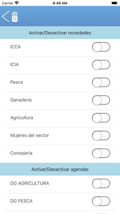 Capturas de tela do App AgriGobCan