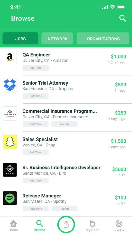 Capturas de tela do Boon - Refer & Hire