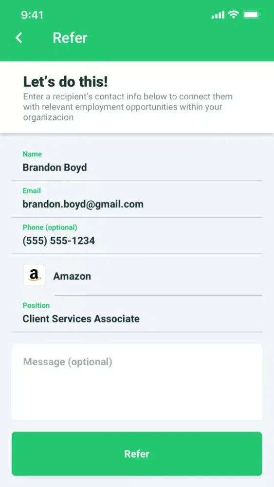 Capturas de tela do Boon - Refer & Hire