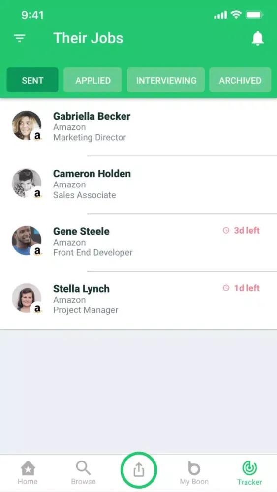 Capturas de tela do Boon - Refer & Hire