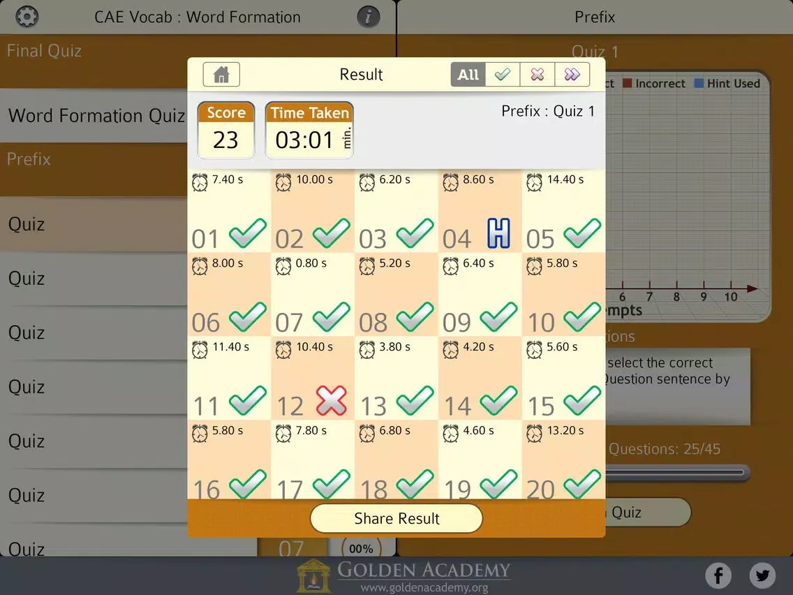 Tangkapan layar English Certified : CAE Vocabulary - Word Formation iPad 