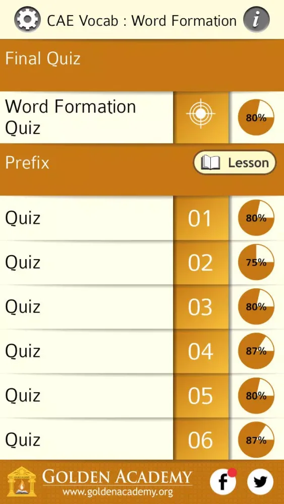 Tangkapan layar English Certified : CAE Vocabulary - Word Formation