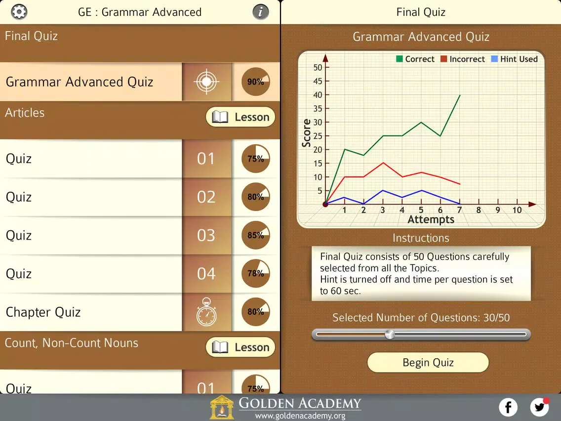 Grammar Expert : English Grammar Advanced iPad Screenshots