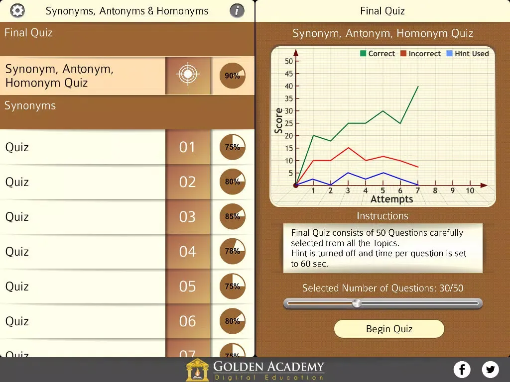 Capturas de pantalla de Grammar Expert: Synonyms, Antonyms and Homonyms FREE iPad 